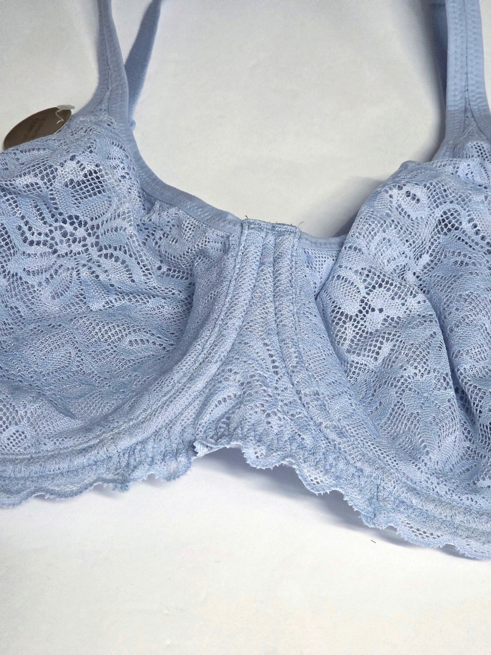 Wacoal 32G Soft Sense Lace Underwire Convertible Bra Light Blue 851334 NWT - Picture 6 of 12